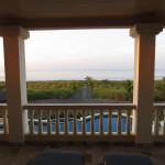 Back of house looking at the pool and Pacific ocean