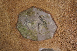 Ceiling detail - Hercules giving the Giant a glass of wine